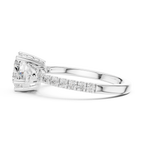 Heart Cut Three Stone Diamond Engagement Ring