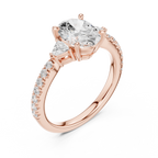 Oval Cut Three Stone Diamond Engagement Ring