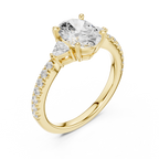Oval Cut Three Stone Diamond Engagement Ring