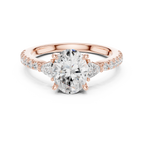 Oval Cut Three Stone Diamond Engagement Ring