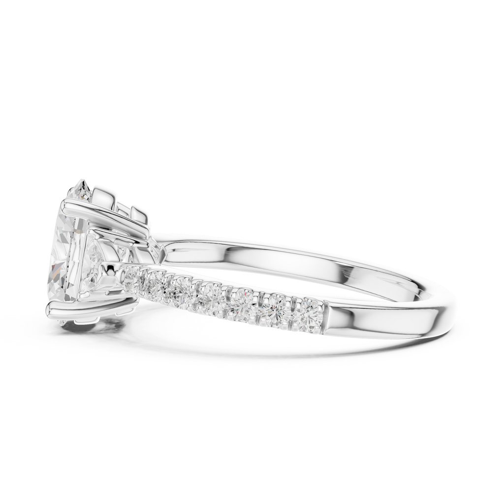 Oval Cut Three Stone Diamond Engagement Ring