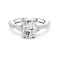 Oval Cut Three Stone Diamond Engagement Ring