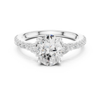 Oval Cut Three Stone Diamond Engagement Ring