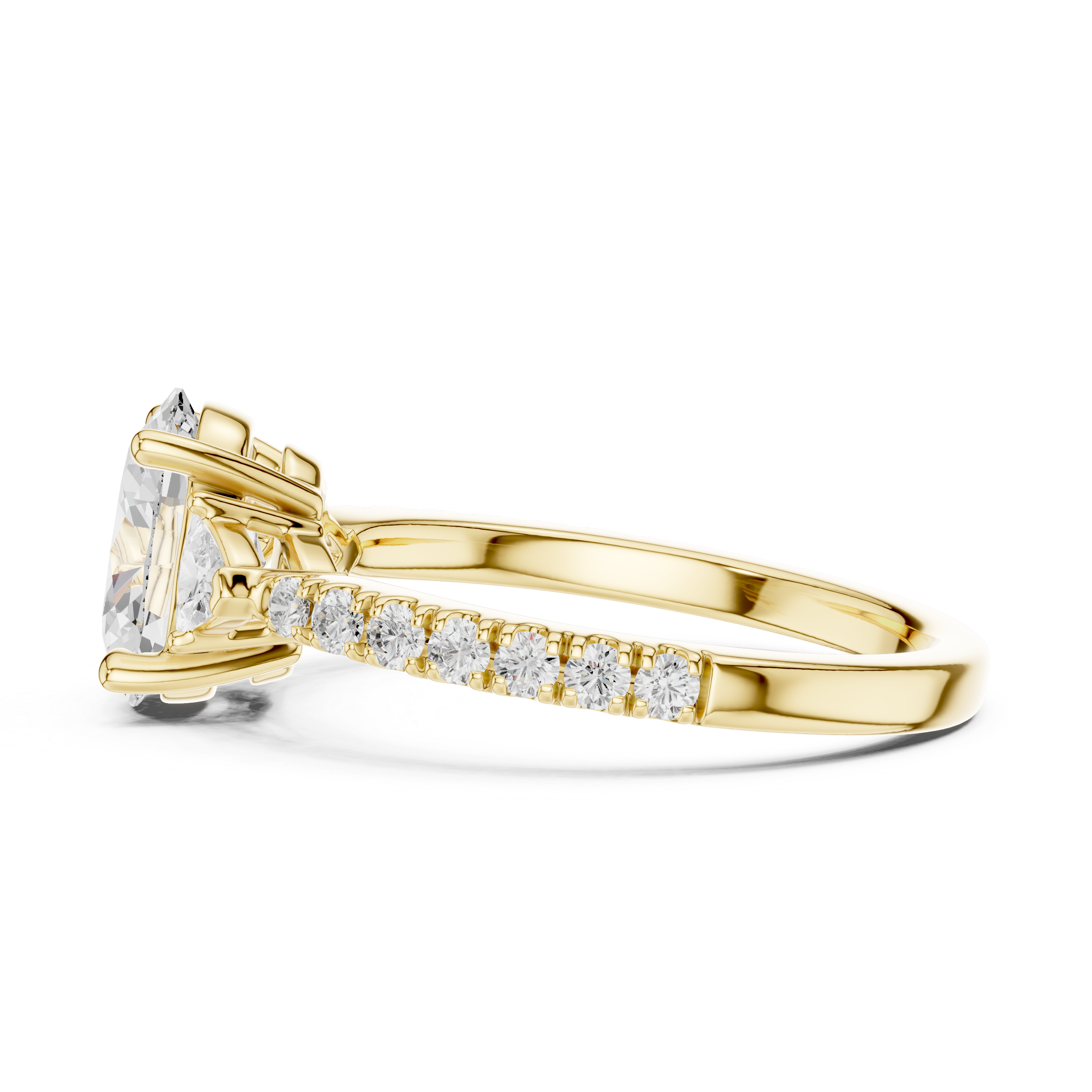 Oval Cut Three Stone Diamond Engagement Ring