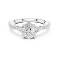 Pear Cut Three Stone Diamond Engagement Ring