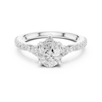 Pear Cut Three Stone Diamond Engagement Ring