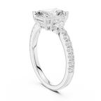 Radiant Cut Three Stone Diamond Engagement Ring