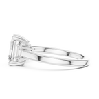 Emerald Cut Three Stone Diamond Engagement Ring
