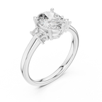 Oval Cut Three Stone Diamond Engagement Ring