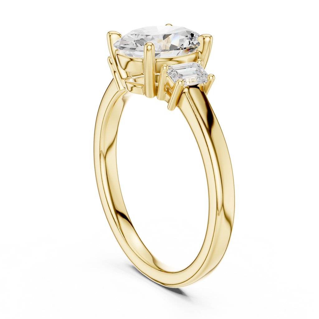 Oval Cut Three Stone Diamond Engagement Ring