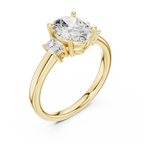 Oval Cut Three Stone Diamond Engagement Ring