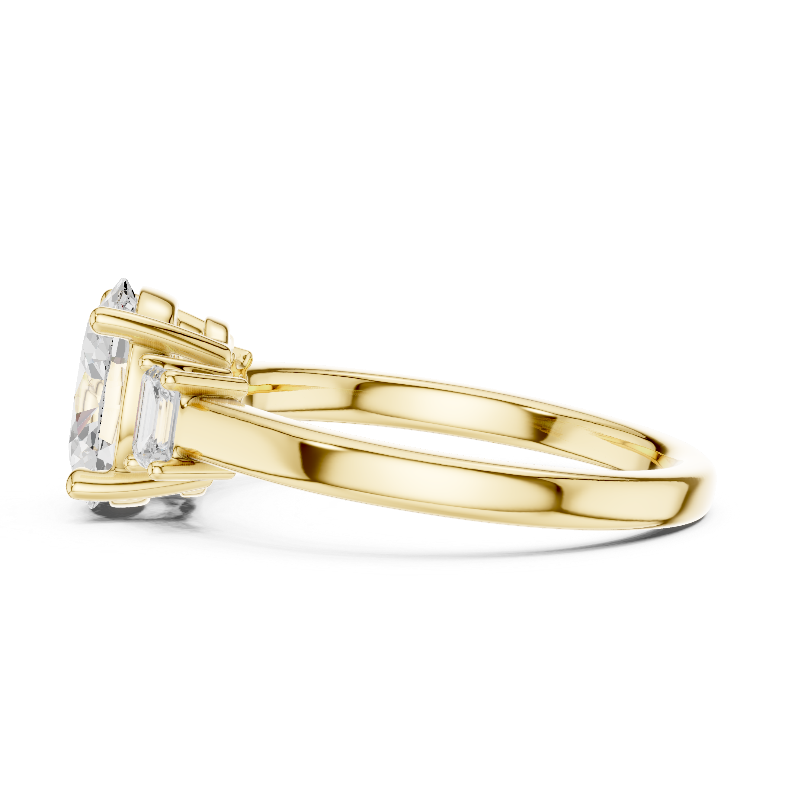 Oval Cut Three Stone Diamond Engagement Ring