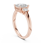 Princess Cut Three Stone Diamond Engagement Ring