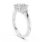 Princess Cut Three Stone Diamond Engagement Ring