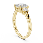 Princess Cut Three Stone Diamond Engagement Ring