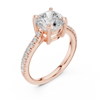Cushion Cut Pavé Diamond Engagement Ring