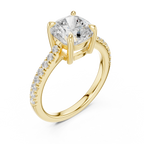 Cushion Cut Pavé Diamond Engagement Ring