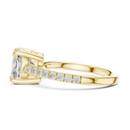 Cushion Cut Pavé Diamond Engagement Ring