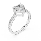 Heart Cut Pavé Diamond Engagement Ring