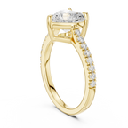Heart Cut Pavé Diamond Engagement Ring