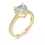 Heart Cut Pavé Diamond Engagement Ring