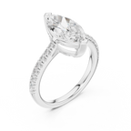 Marquise Cut Pavé Diamond Engagement Ring