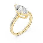 Marquise Cut Pavé Diamond Engagement Ring