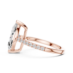 Marquise Cut Pavé Diamond Engagement Ring