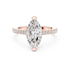 Marquise Cut Pavé Diamond Engagement Ring