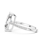 Marquise Cut Pavé Diamond Engagement Ring