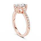 Oval Cut Pavé Diamond Engagement Ring