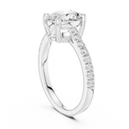 Oval Cut Pavé Diamond Engagement Ring