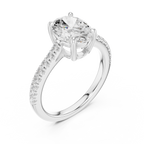 Oval Cut Pavé Diamond Engagement Ring