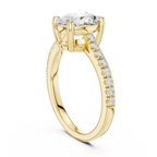 Oval Cut Pavé Diamond Engagement Ring