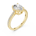 Oval Cut Pavé Diamond Engagement Ring