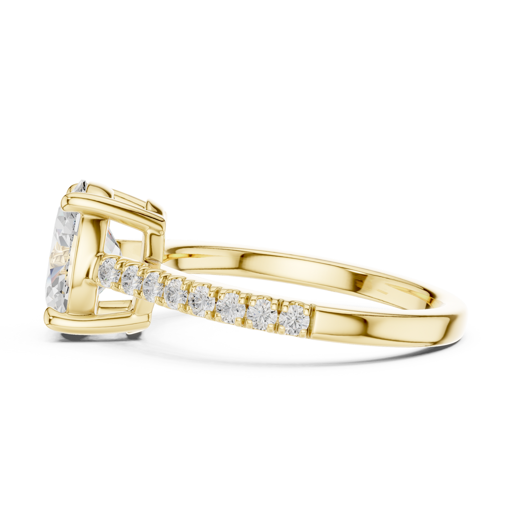 Oval Cut Pavé Diamond Engagement Ring