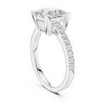 Princess Cut Pavé Diamond Engagement Ring