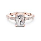 Radiant Cut Pavé Diamond Engagement Ring