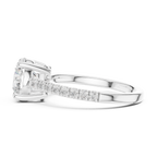Round Cut Pavé Diamond Engagement Ring