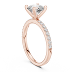 Cushion Cut Pavé Diamond Engagement Ring