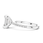 Emerald Cut Pavé Diamond Engagement Ring