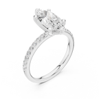 Marquise Cut Pavé Diamond Engagement Ring
