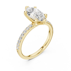 Marquise Cut Pavé Diamond Engagement Ring