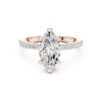 Marquise Cut Pavé Diamond Engagement Ring