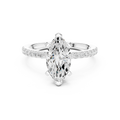 Marquise Cut Pavé Diamond Engagement Ring