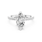 Marquise Cut Pavé Diamond Engagement Ring
