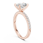 Oval Cut Pavé Diamond Engagement Ring