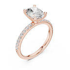 Oval Cut Pavé Diamond Engagement Ring