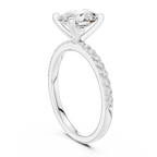 Oval Cut Pavé Diamond Engagement Ring