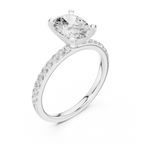 Oval Cut Pavé Diamond Engagement Ring